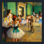 The Ballet Class by Edgar Degas Poster<br><div class="desc">The Ballet Class by Edgar Degas captures the quiet intensity and elegance of a rehearsal rather than the polished perfection of a performance. Set inside a softly lit studio, the painting shows young ballerinas stretching, waiting, and adjusting their posture under the watchful eye of their instructor. Degas brings the scene...</div>