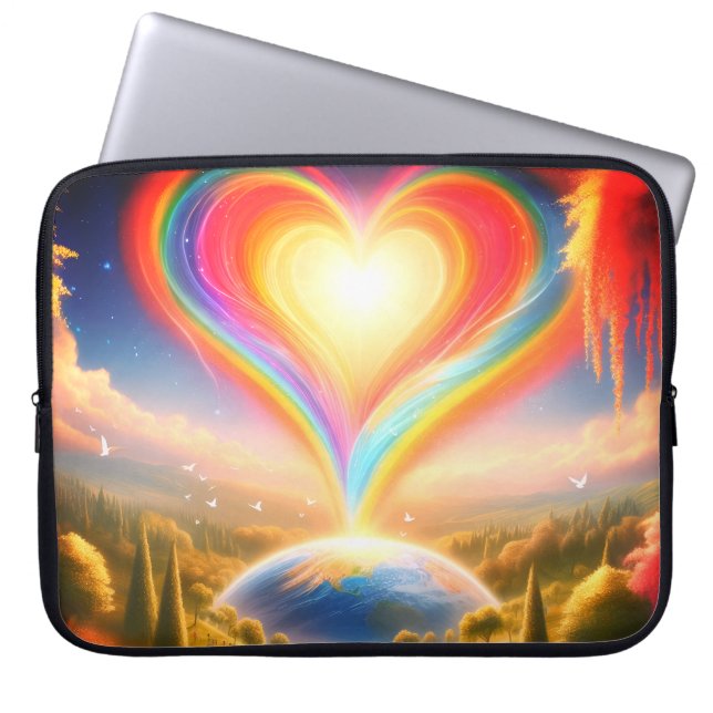 The Balloon of Love All Over Earth Electronics Bag Laptop Fodral (Framsidan)