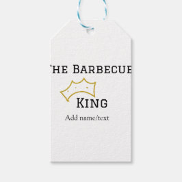 The Barbecue king crownadd name text cooking best  Presentetikett