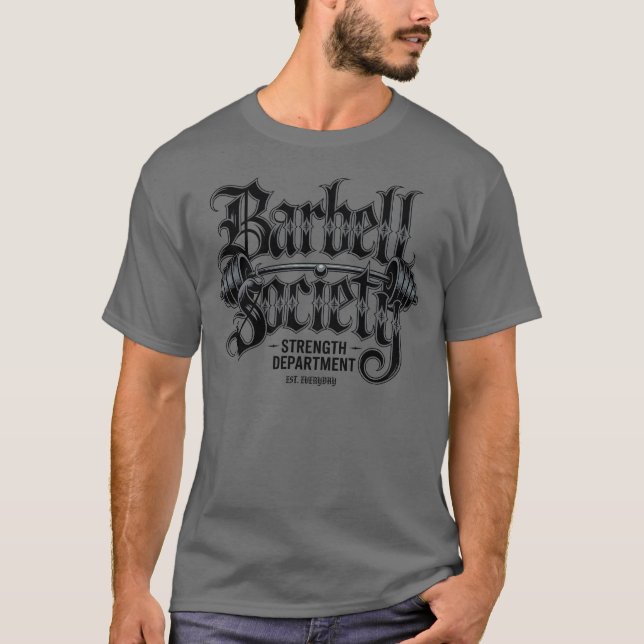 The Barbell Society Strength Dept T-shirt  (Framsida)