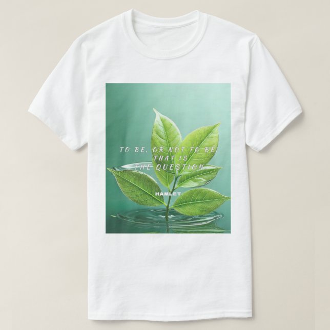 The Bard Tee Men’s Shakespeare Shirt–new leaves (Design framsida)