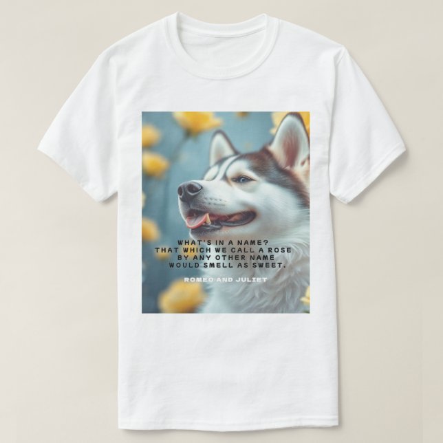 The Bard Tee Men’s Shakespeare Shirt– Roses (Design framsida)