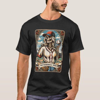 The Baseball Mom Skelett Tarotkort Mors Dag T Shirt
