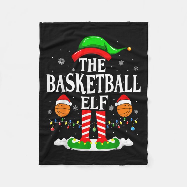 The Basketball Elf Bball Xmas Basketball Christmas Fleecefilt (Framsidan)
