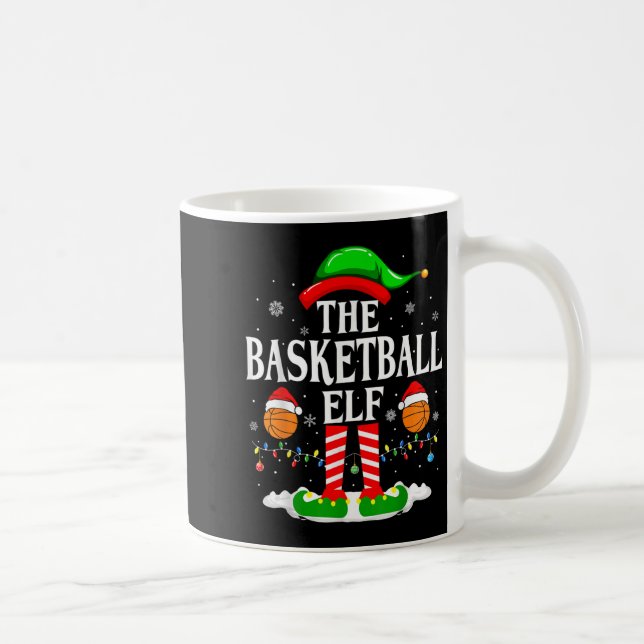The Basketball Elf Bball Xmas Basketball Christmas Kaffemugg (Höger)
