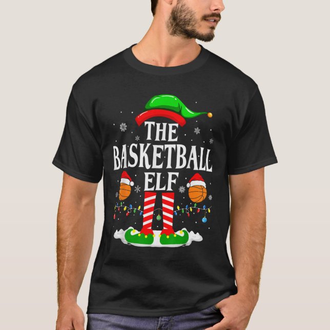 The Basketball Elf Bball Xmas Basketball Christmas T Shirt (Framsida)