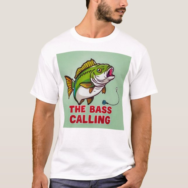 The Bass Calling  T Shirt (Framsida)