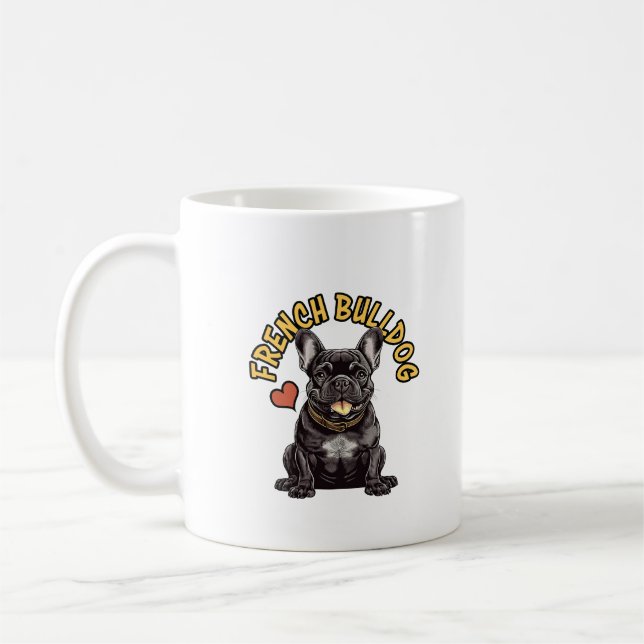 The "Bat-Eared" Philosopher: French Bulldog Kaffemugg (Vänster)