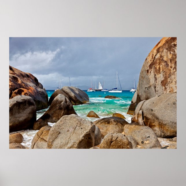 The Baths, Virgin Gorda, Brittiska Jungfruöarna Poster (Framsidan)