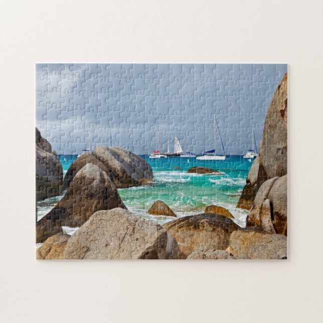 The Baths, Virgin Gorda, Brittiska Jungfruöarna Pussel (Horisontell)