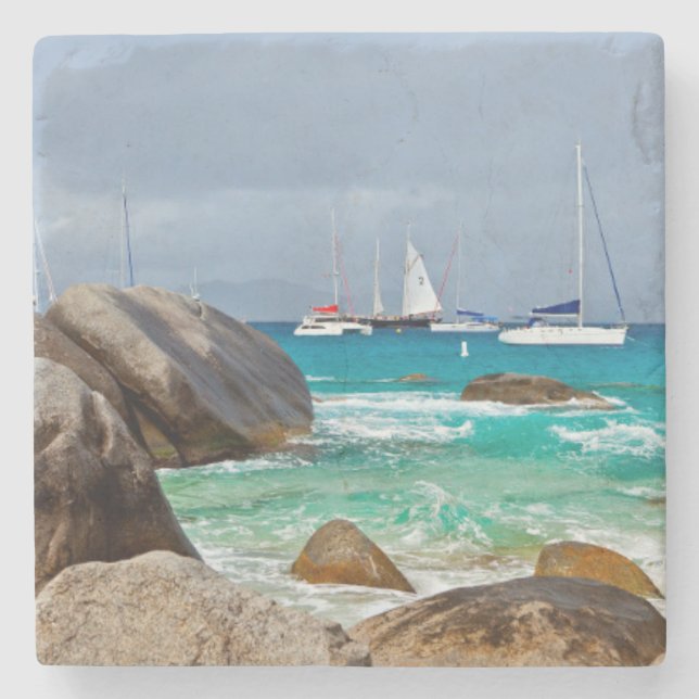 The Baths, Virgin Gorda, Brittiska Jungfruöarna Stenunderlägg (Framsidan)