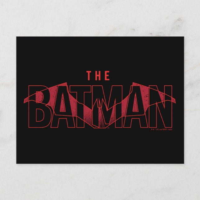 The Batman Bat Overlaid Logo Vykort (Framsida)