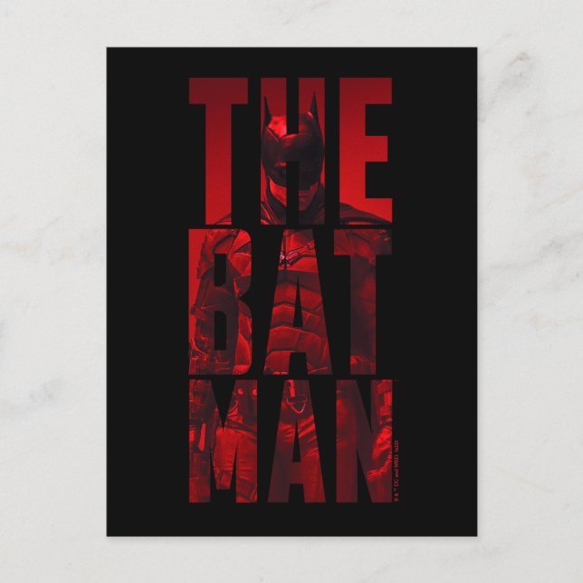 The Batman Typography Utklipp Vykort (Framsida)