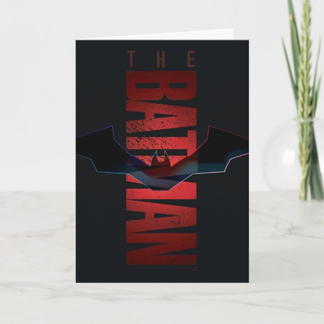 The Batman Vertical Logo Kort (Framsida)