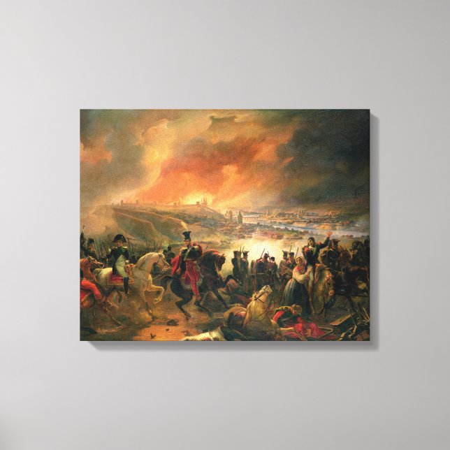 The Battle of Smolensk, 17 augusti 1812, 1839 Canvastryck (Framsida)