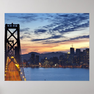 The Bay Bridge från Treasure Island Poster