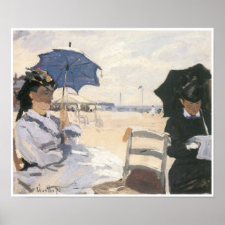 The Beach at Trouville, 1870 Claude Monet Poster