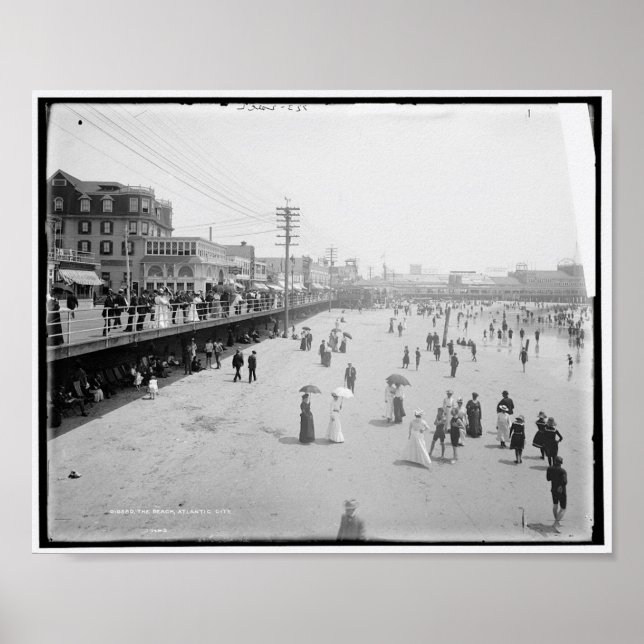 The Beach, Atlantic City, New jersey, c1905 Poster (Framsidan)