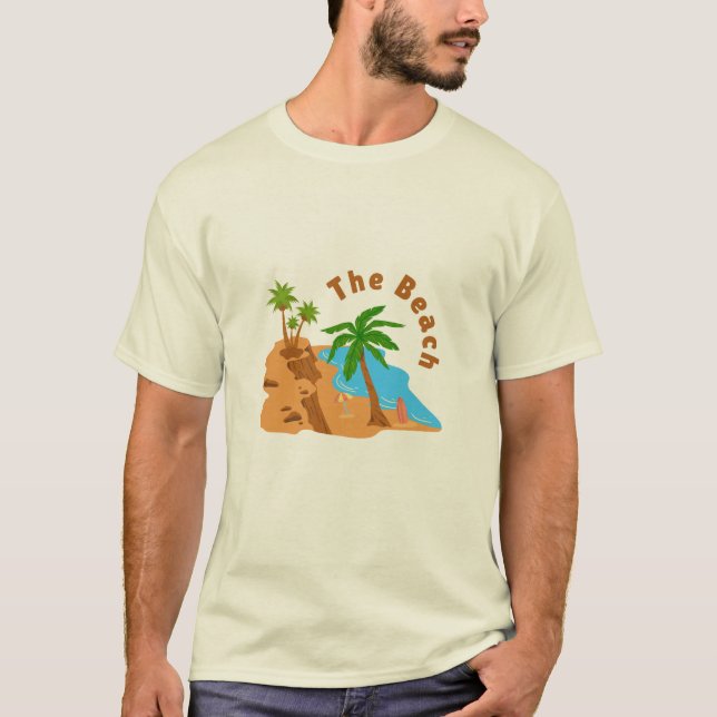 The Beach Classic Cream T-Shirt | Sommar Kust G (Framsida)