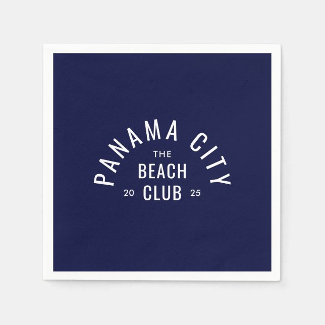 The Beach Club Deep Blue Personlig Destination  Pappersservett (Framsidan)