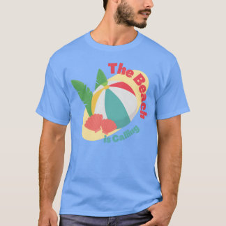The Beach is Calling Volleyball Sports Saying boy  T Shirt