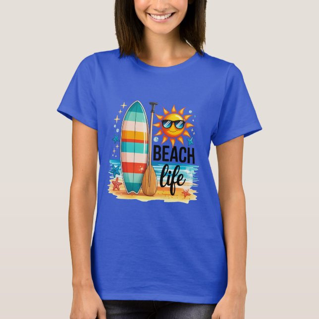 The Beach Life  T Shirt (Framsida)