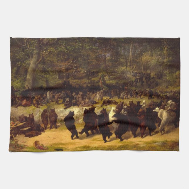 The Bear Dance, 1870 av William Holbrook Beard Kökshandduk (Horisontell)