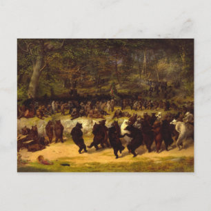 The Bear Dance, 1870 av William Holbrook Beard Vykort