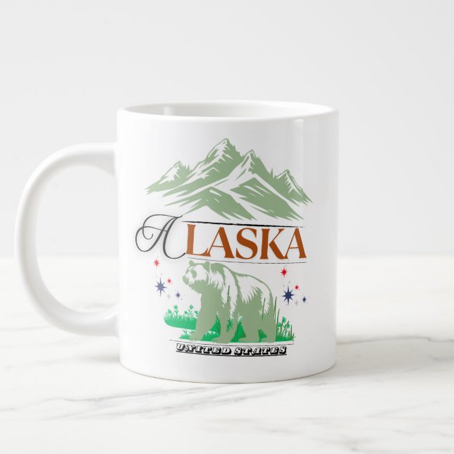 The Bear of Alaska – Adventure Coffee Mug Jumbo Mugg (Vänster)