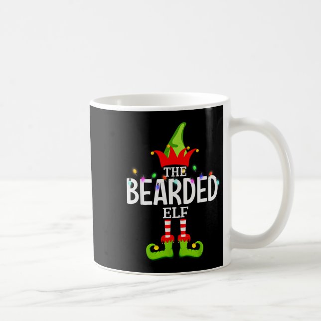 The Bearded Elf Christmas Matching Pajamas  Kaffemugg (Höger)