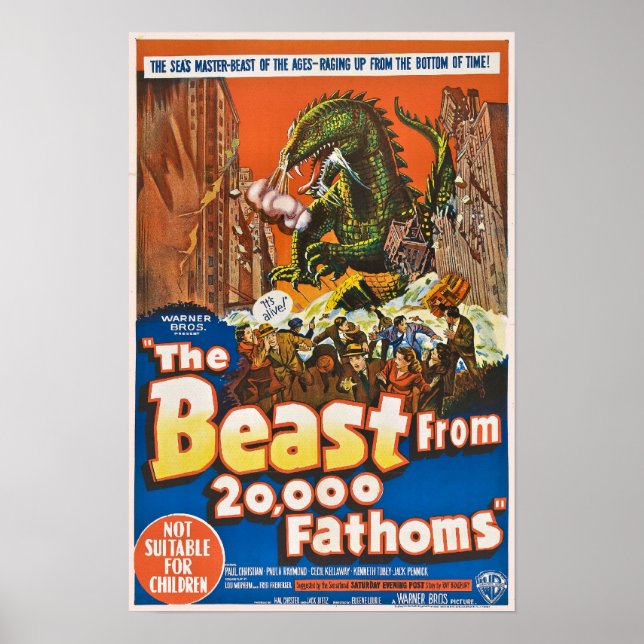 The Beast from 20,000 Fathoms Poster (Framsidan)