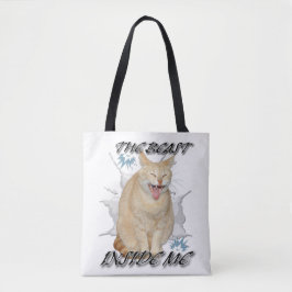 The Beast Inside Me funny meme bag Tygkasse