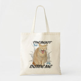 The Beast Inside Me funny meme bag Tygkasse