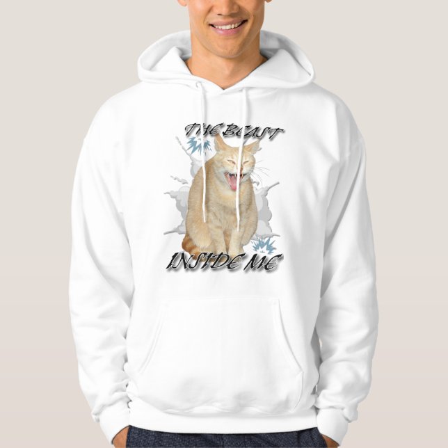The Beast Inside Me funny meme cat sweatshirt (Framsida)