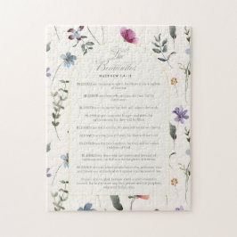 The Beatitudes Matthew 5:3–12 Floral Scripture Pussel