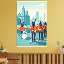 The Beatles-parodi Canvastryck