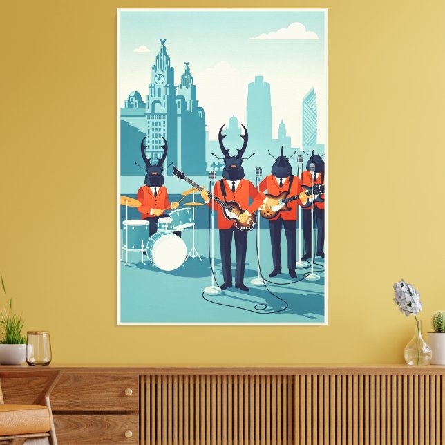 The Beatles-parodi Canvastryck (Insitu (Vardagsrum))