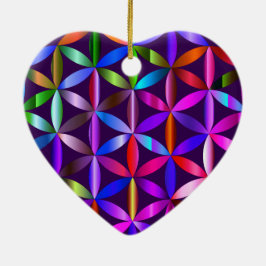 The Beautiful Flower of Life Valentines Day Tree  Julgransprydnad Keramik