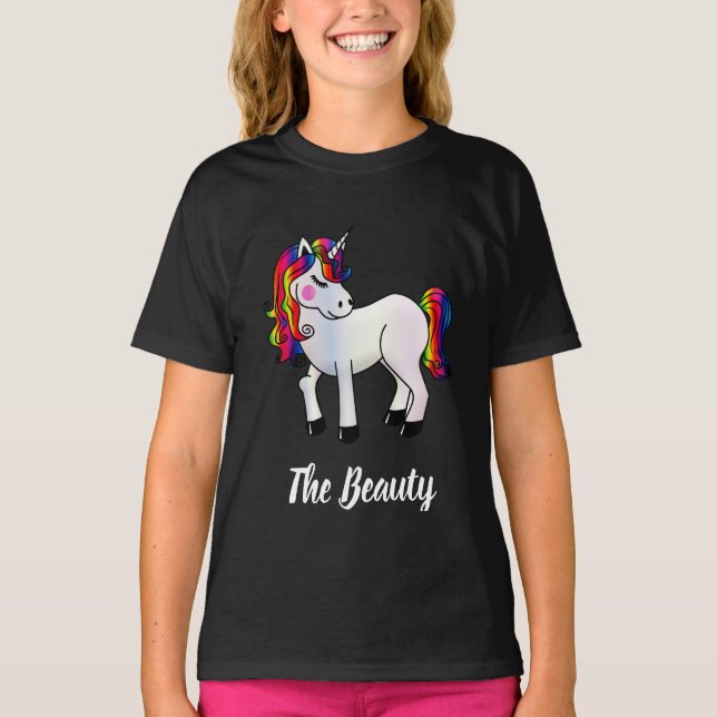 The Beauty of Girl and Horse T Shirt (Framsida)
