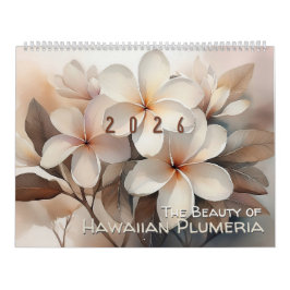 The Beauty of Hawaiian Plumeria Large Calendar Kalender