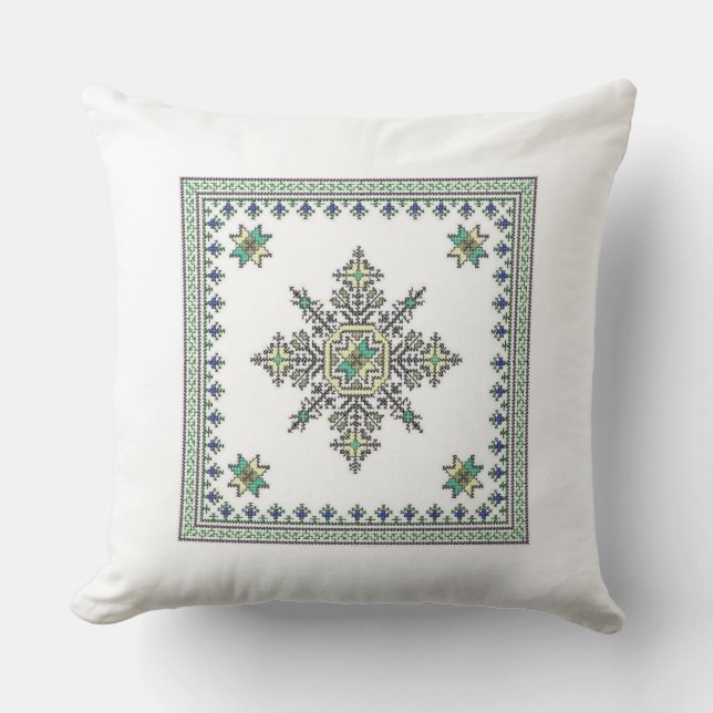 The Beauty of Moroccan Embroidery Kudde (Framsida)
