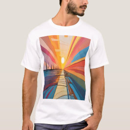 The beauty of the sunset on canvas t shirt