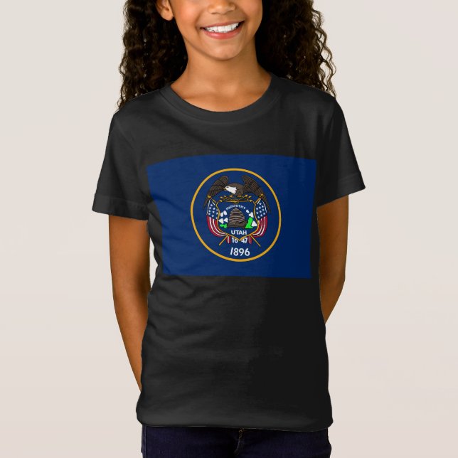 The Beehive State Industry Flag of Utah T-Shirt (Framsida)