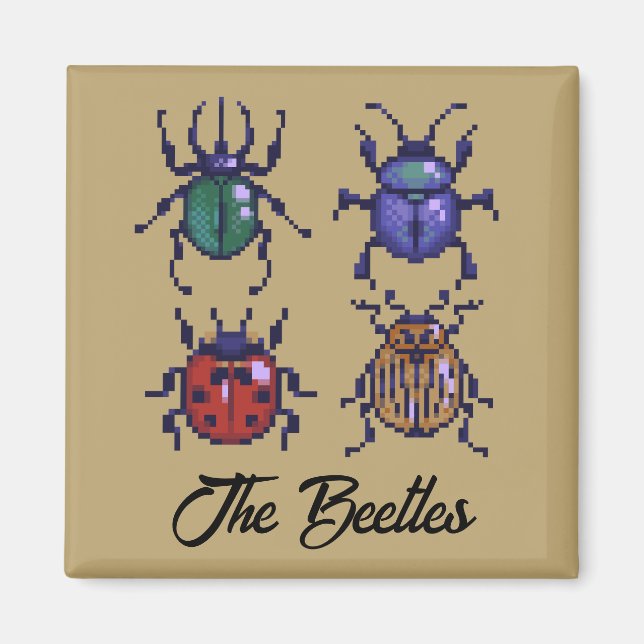 The Beetles, pixelart Magnet (Framsidan)