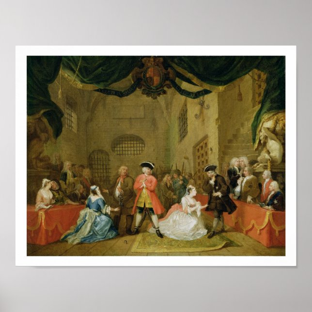 The Beggar's Opera, Scene III, Act XI, 1729 (oil o Poster (Framsidan)