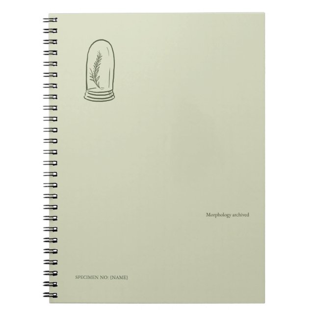 The Bell Jar- Botanists Pause- Minimal  Anteckningsbok (Framsidan)