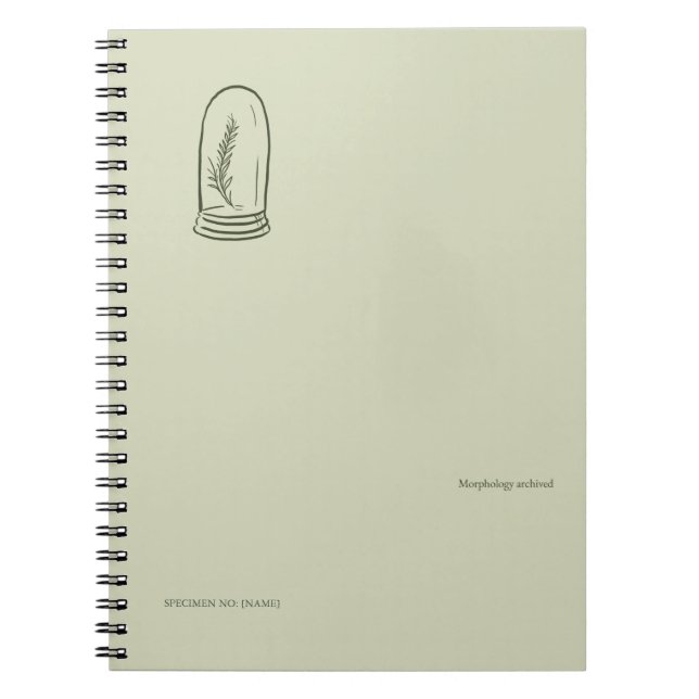 The Bell Jar- Botanists Pause- Minimal Anteckningsbok (Framsidan)