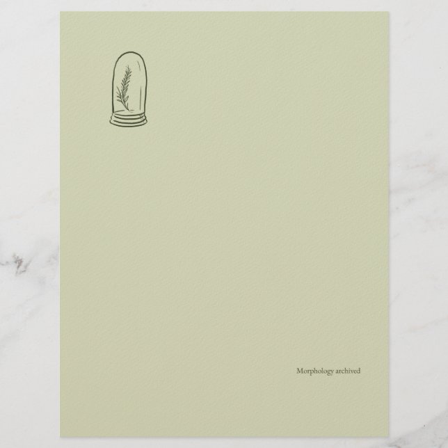 The Bell Jar- Botanists Pause- Minimal Brevhuvud (Framsida)