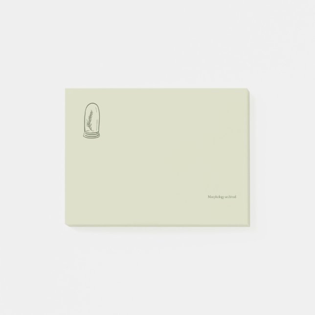 The Bell Jar- Botanists Pause- Minimal Post-it Block (Framsida)