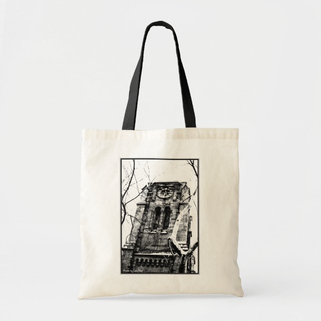 'The Bell Tower' Budget Canvas Tote Bag Tygkasse (Framsidan)